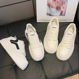 Wind Small White Shoes Women 2025 Autumn New Thick-Soled Women's Shoes Korean Version Of Casual Sports Shoes