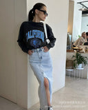 Autumn And Winter New Pure Cotton Water Wash Old Sweater Women In Batik Retro Print Top