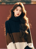 High-Necked Sweater Women's Autumn And Winter New Korean Atmosphere Soft Languid Outside Wearing Knitwear