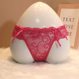 Thong Female Feeling Scarless Bow Knot Hollow Temptation Close To The Thin Low-Waist T