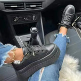 Single Shoe Thick Soles With Small White Shoes Women's Loose Cream Soles Sports Style Pure Color Board Shoes