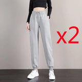 Zingj Pants Korean Version Loose Thin Students Tied Everything Ins Trend Casual Pants Autumn Women's Pants-Outfit