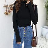 Zingj Turtleneck Bottom Shirt Women Autumn And Winter Pure Color Long Sleeve T-Shirt Women's New Korean Version Slim Slim Versatile