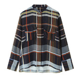 Women's Explosive Fashion Casual Pocket Shirt + Plaid Pants