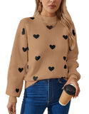 And Winter Valentine's Day New Sweater Women's Fashion Love To The Collar Collar Knitted