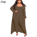 Piece Set Women Sets Long Sleeve Cardigans Coat+Crop Top+ Long Pants Sets Fall Clothes 2023 Outfits