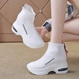 Shoes Women Popular New Women's Shoes Breathable Single Boots Casual Sports Shoes Thick Platform High Heel Loose Cake High Top