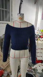 And Autumn New Word Collar Shoulder Repair With A Short Knitted