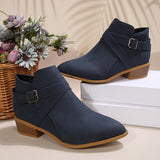 Autumn And Winter New Large-Size Tip Side Zipper Fashion Comfortable Short Boots Women