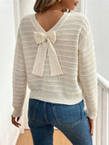 And Autumn New Back Bow Design Sense Casual Set Long-Sleeved