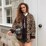 Women's ZA New Printing Fashion Loose Lamb Wool Leopard