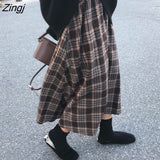 Skirts All-match Autumn Spring Basic Loose Empire Mujer Faldas Korean Fashion Popular Simple Retro Chic Female