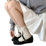 Inner High-Grade Version ~ Retro Full Star Rivet Ballet Single-Shoe Girl Spring And Autumn Buckle With Shallow Mary Treasure