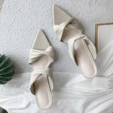 New Summer Women's High Heel Thin Heeled Slippers Open Toe Fashion Outer Wear