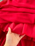 Purple/Orange/Red Draped Long Dress Boho Round Neck Flying Sleeve High Waist Elegant Vacation Beach Robe Bohemian