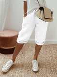 Women's Cotton Bag Loose Slacks Women's Trousers Five-Point