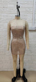 New Spice Girls Night Dress Net Red Bar Go Out Burned A Short Shoulder Busy