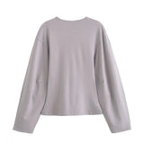 Women's INS Explosion Fashion Casual Round Collar Blouse + Casual Pants