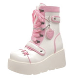 Thick Bottom Boots 2025 New Punk Locomotive Mid-Sleest Boots Girl Cute Spice Girl Martin