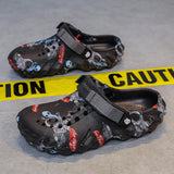 Men's Shoes 2025 New Men's One-Word Slippers Thick Bottom Wearing One Shoe Two Wear-Resistant Beach Cool Slippers Hole
