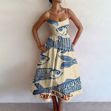 2025 New Women's Fashion Print Folds To The Waist Sling