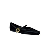 Women's Shoes 2025 Spring New Word With Horse Leopard Print Square Flat Shoes European Goods Shallow Single