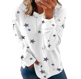 Zingj And Winter New Hoodie Women's Star Print Top Loose Large Size Hoodie Woman-Outfit