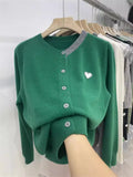 Spring And Autumn New Korean Version Of The Color Patch Loose Bottom Long-Sleeved Knitted Shirt Shirt Coat Women's