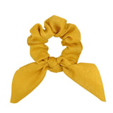 Bow Long Ribbon Hair Scrunchie Chiffon Floral Print Sweet Elastic Hair Band Ponytail Hair Scarf Hair Tie Hair