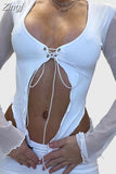 Women Summer Mesh Sheer T-shirts Tops Sexy V-neck Front Tie-Up T-shirts Female Flare Long Sleeve Tees Shirts