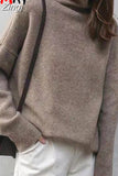 for Women Fashion Autumn Winter Korean Fashion Loose Knitwear Long Sleeve Casual Women's Turtleneck 2023