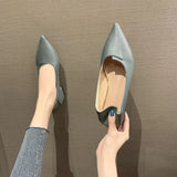2025 New Sharp Head Soft And Comfortable Simple Simple Pure Color Fashion Single Shoes