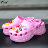 Summer Women Slippers Platform Fashon Outdoor Garden Shoes Female Pool Sandals Bathroom Flip Flops Mules Beach