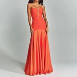 Sexy Women's Clothing 2025 New Personality High-End Smear Breast Hollow Body Quality Dress Dress Dress