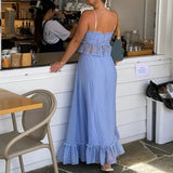 Cami Tie Up Top And Maxi Skirt Set-Outfit