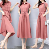 Dress Women's Summer 2025 New Slim Temperament Slim Long Small Fresh Pop Summer Chiffon