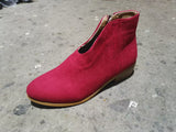 And Winter Leopard Tude Square Root Short Boots Side Zipper Round Head V Mouth Velvet Face Naked Boots