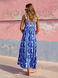 Zingj Summer Resort French Condole Print Long