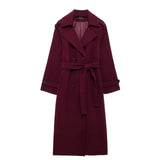 New Classic British Hair This Double Buckle Wind Coat