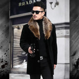 Hair, The Coat Of Coat Men's Single Buckle Thick Medium Long, The E-Shirt Ebay Wool