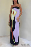Women's Explosive Avocado Printed Corset Dress - Long-Term Stocking On The
