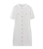 Women's Explosive Knitted Knitted Short-Sleeved Button-Knitted
