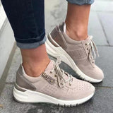 New Casual Women's Shoes Lace Burning Thick-Soled Single