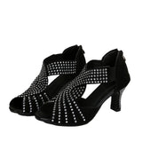 2025 Spring And Summer New Water Drill High Heel Fish Mouth Sandals Large-Size Coarse Fashion Sandals