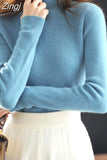 Women Sweater Half Turtleneck Long-sleeve Knitted Pullover Women Top Autumn Winter New Female Clothing Sweaters for Women