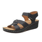 Large-Size Casual Fish-Mouthed Shoes Wish Roman Wind Sandals Women Wear Magic Stickers Women's Roman
