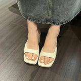 Head High Cool Slippers Women Summer New Korean Version Of Simple Toe Slope And Thick Bottom Type Wearing Slippers