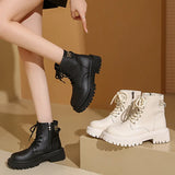 Style Martin Boots Autumn 2025 New Retro Thick-Bottomed Red Pop Boots Autumn And Winter Short Boots Women's