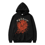 Fashion Hip Hop Print Sp5der Cobweb Hoodie Sweater Suit Men's