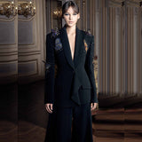 New Star Fashion Heavy Industry Three-Dimensional Butterfly Nails With Diamond Suit Trousers Set Two